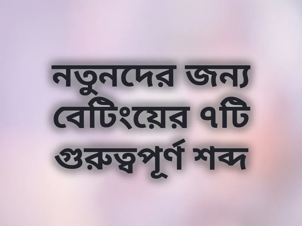 বেটিং শব্দাবলী